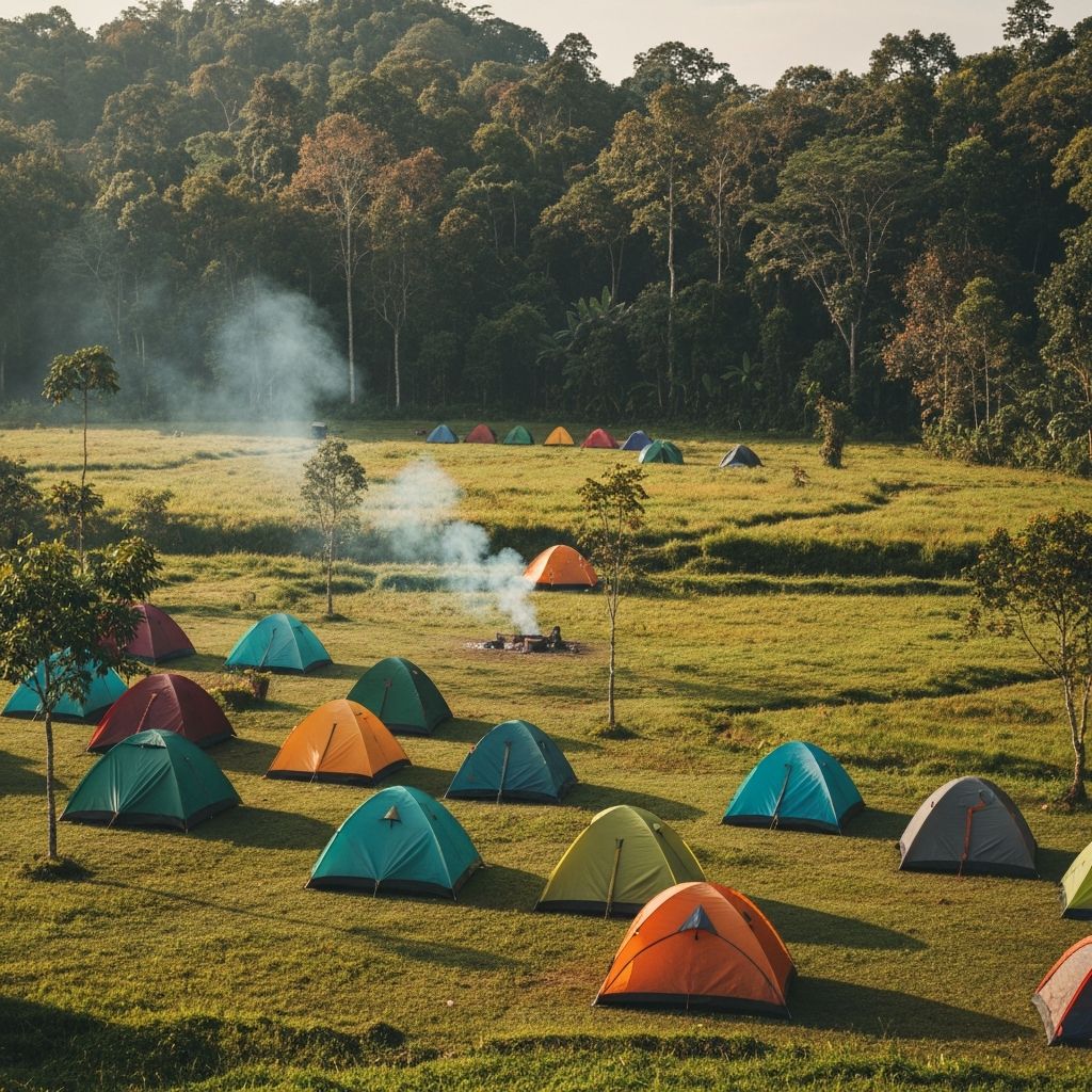 Area camping luas untuk trip santai sampai gathering seru